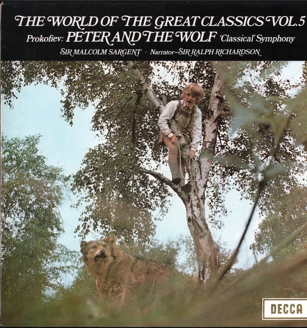 Sir Malcolm Sargent / Sir Ralph Richardson / London Symphony Orchestra - Prokofiev - Peter And The Wolf - Lp