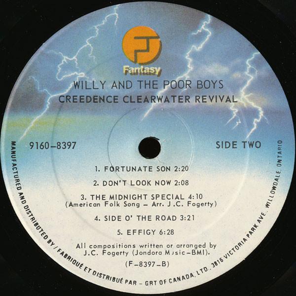 Creedence Clearwater Revival - Willy And The Poor Boys - Lp