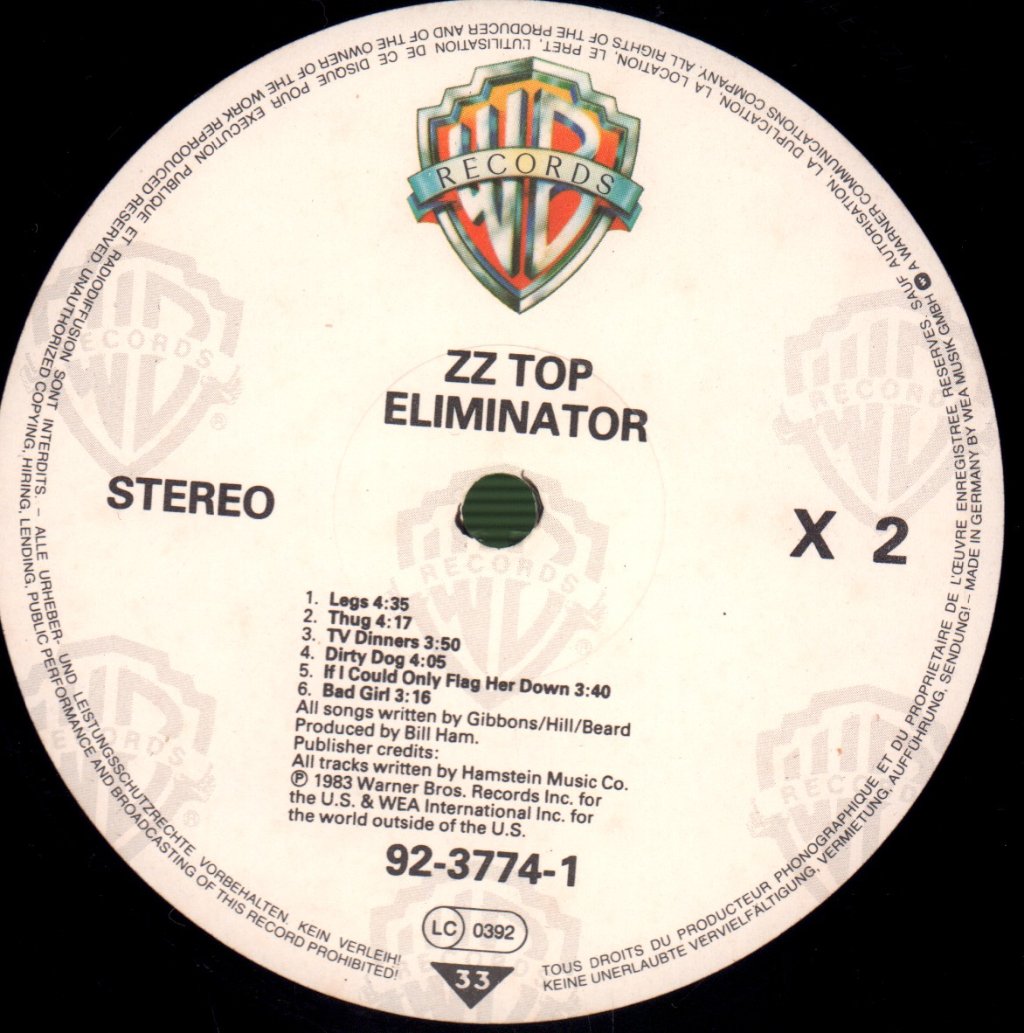 ZZ Top - Eliminator - Lp