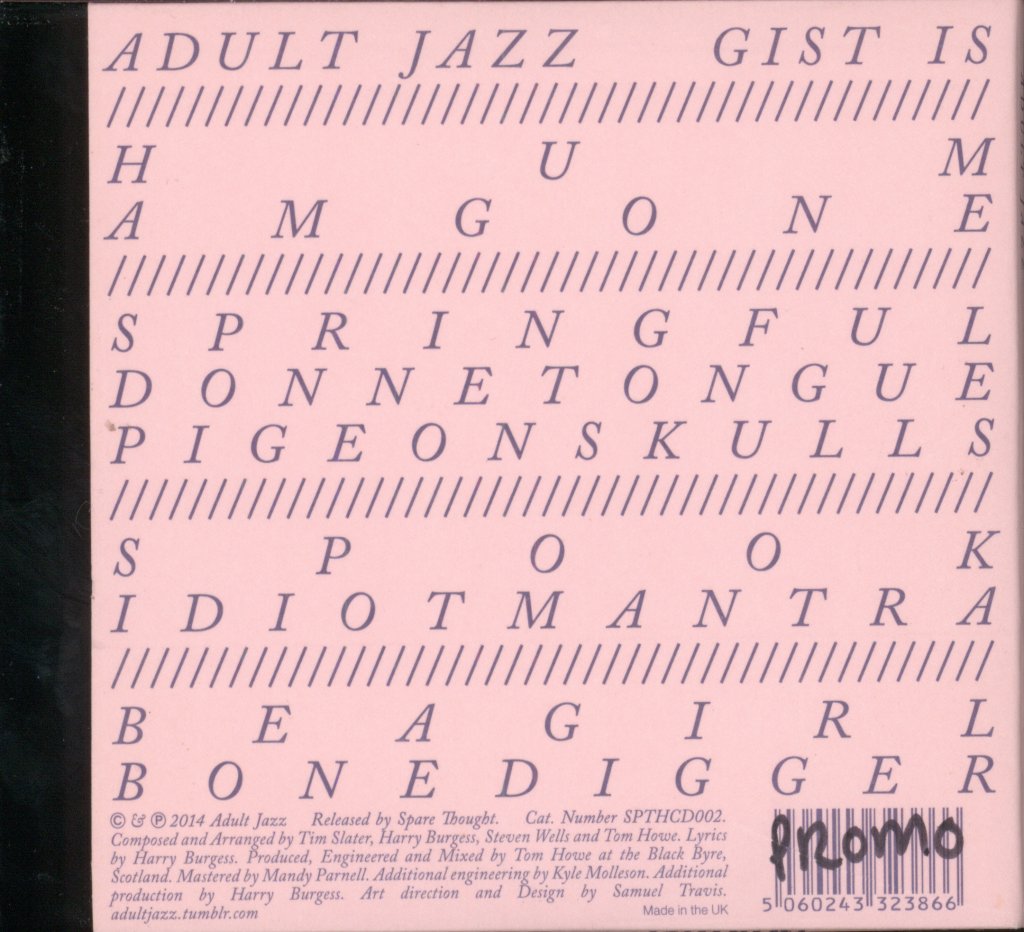 Adult Jazz - Gist Is - Cd
