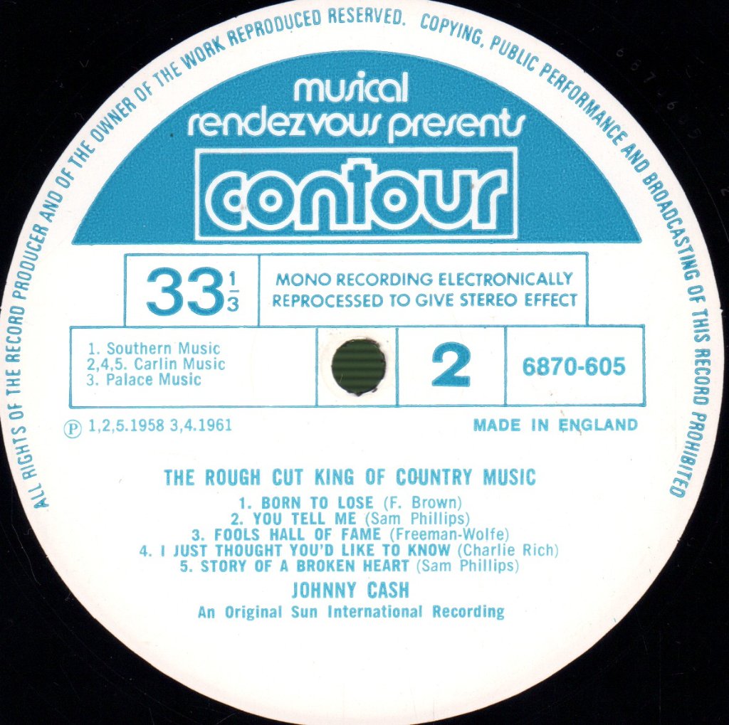 Johnny Cash - Rough Cut King Of Country Music - Lp