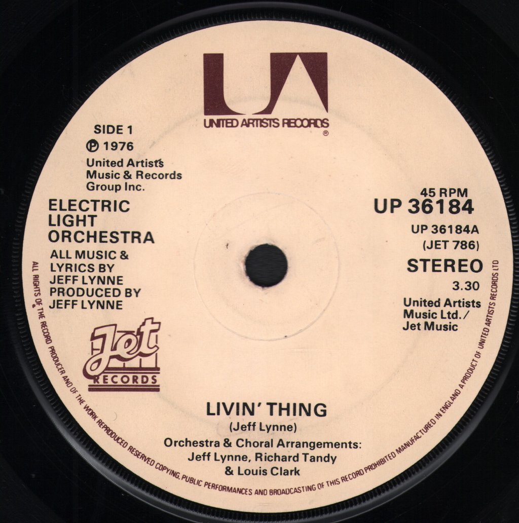Electric Light Orchestra - Livin' Thing - 7 Inch