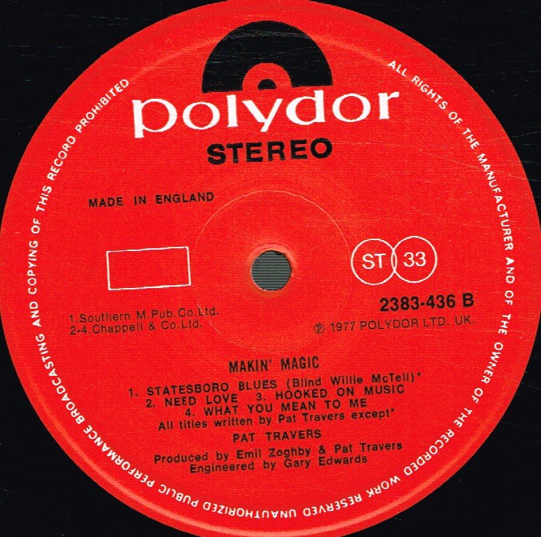 Pat Travers - Makin' Magic - Lp