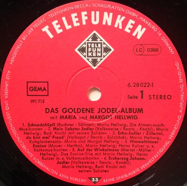 Maria & Margot Hellwig - Das Goldene Jodel Album Mit (golden yodel melodies) - Double Lp