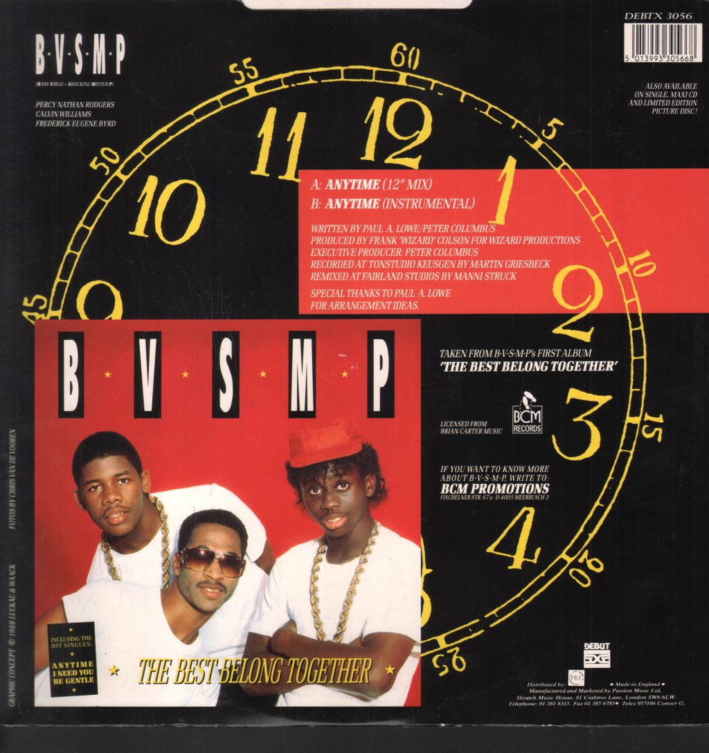 B.V.S.M.P. - Anytime - 12 Inch