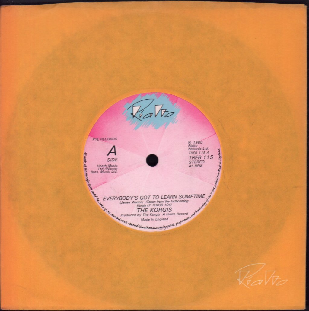 Korgis - Everybody's Got To Learn Sometime - 7 Inch