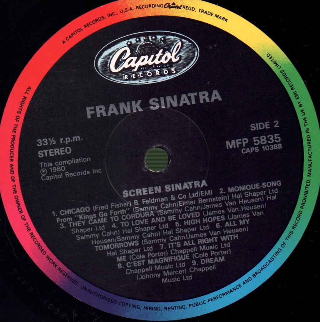 Frank Sinatra - Screen Sinatra - Lp