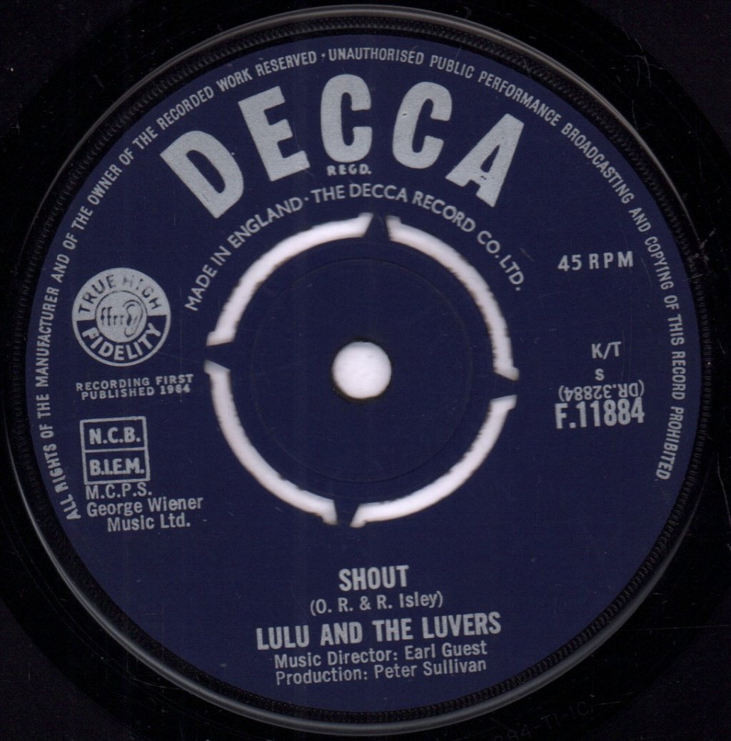 Lulu And The Luvers - Shout - 7 Inch