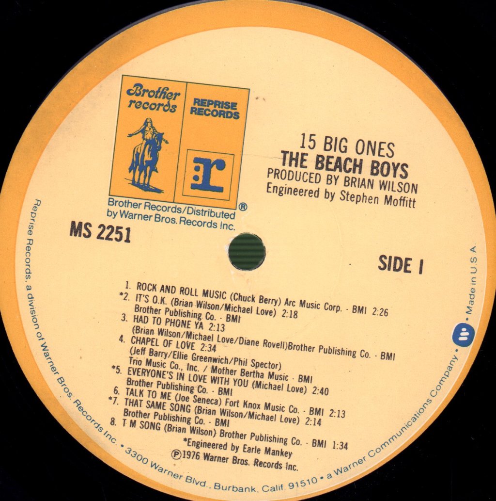 Beach Boys - 15 Big Ones - Lp