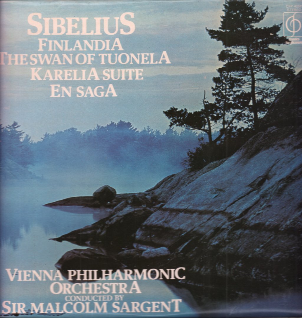 Sir Malcolm Sargent / Vienna Philharmonic Orchestra - Sibelius Finlandia / Swan Of Tuonela / Karelia Suite - Lp