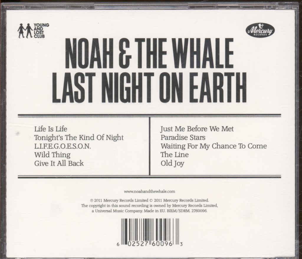 Noah And The Whale - Last Night On Earth - Cd