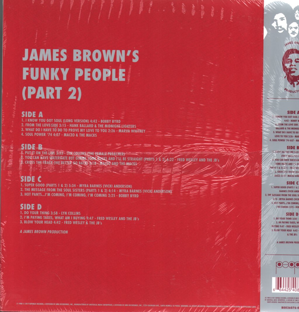 Various Artists - James Brown's Funky People (Part 2) - Double Lp