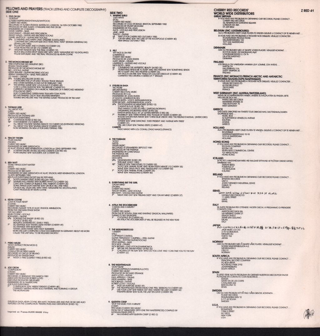 Various Artists - Pillows And Prayers - Lp