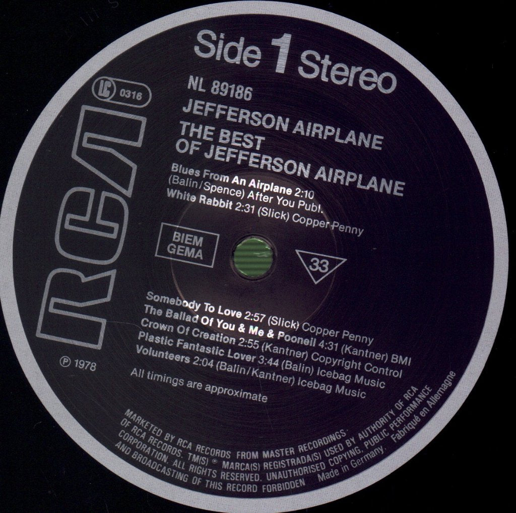 Jefferson Airplane - Best Of - Lp