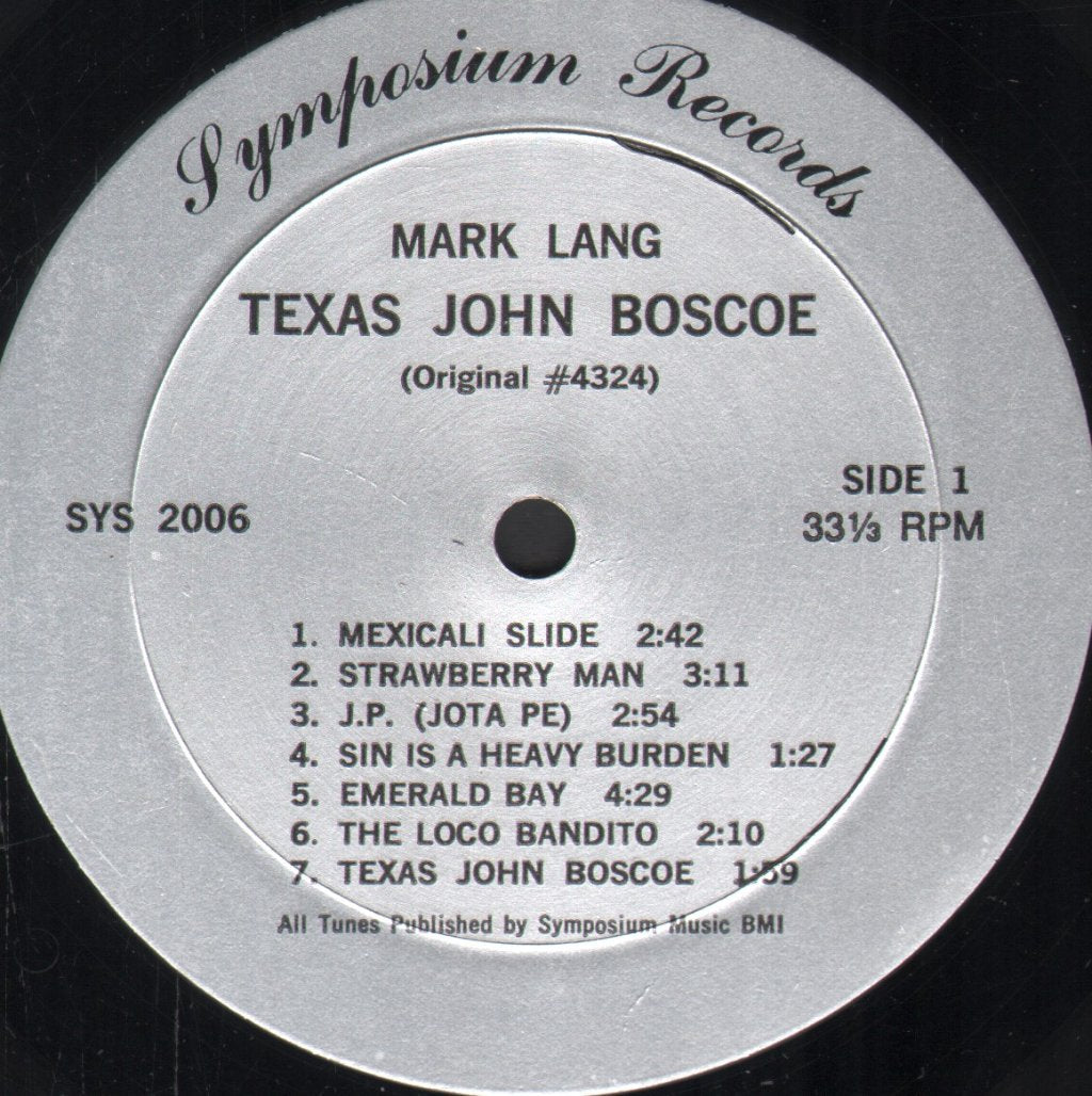 Mark Lang - Texas John Boscoe - Lp