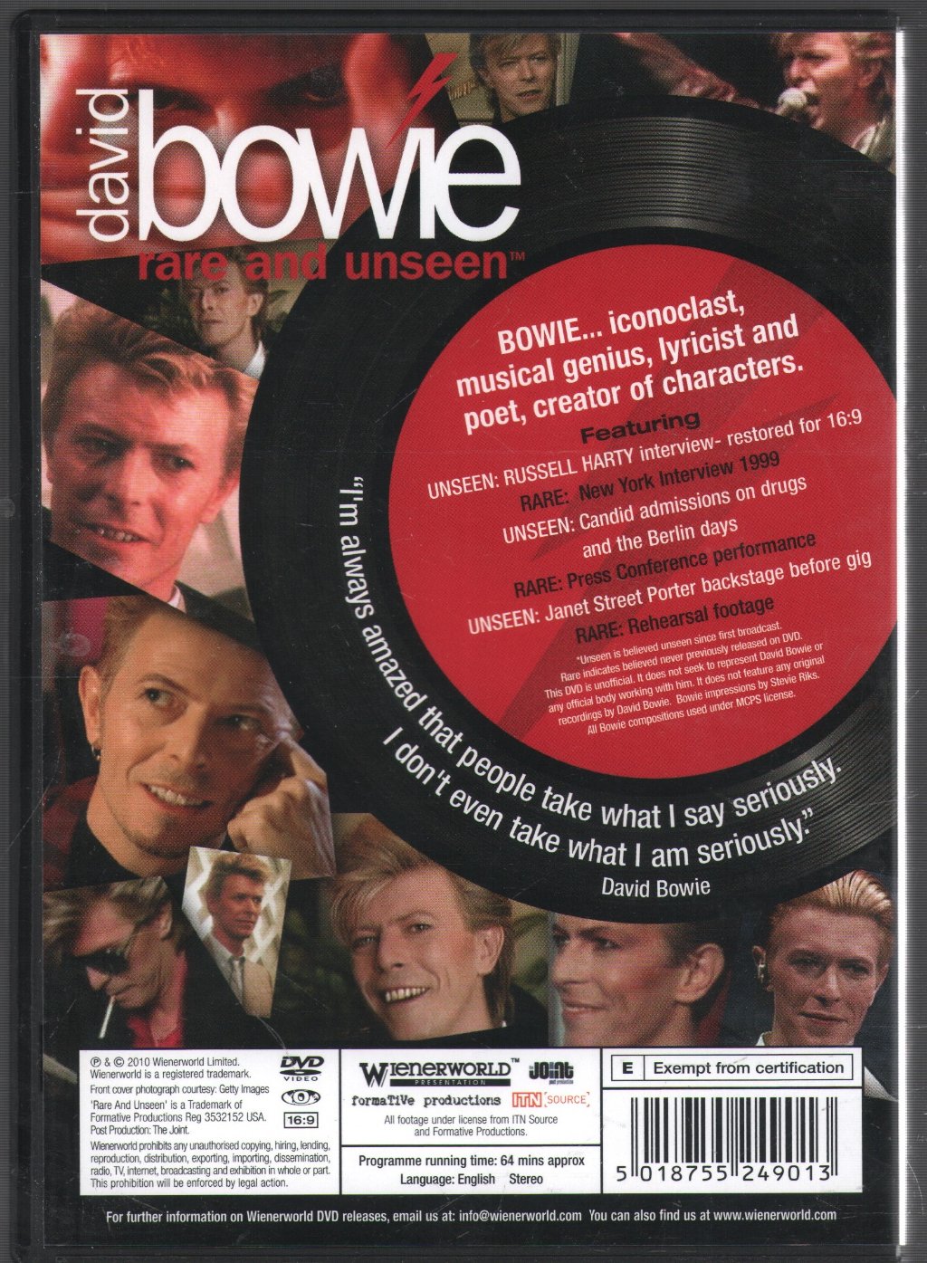 David Bowie - Rare And Unseen - Dvd