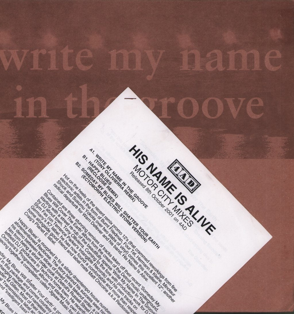 His Name Is Alive - Write My Name In The Groove - 12 Inch