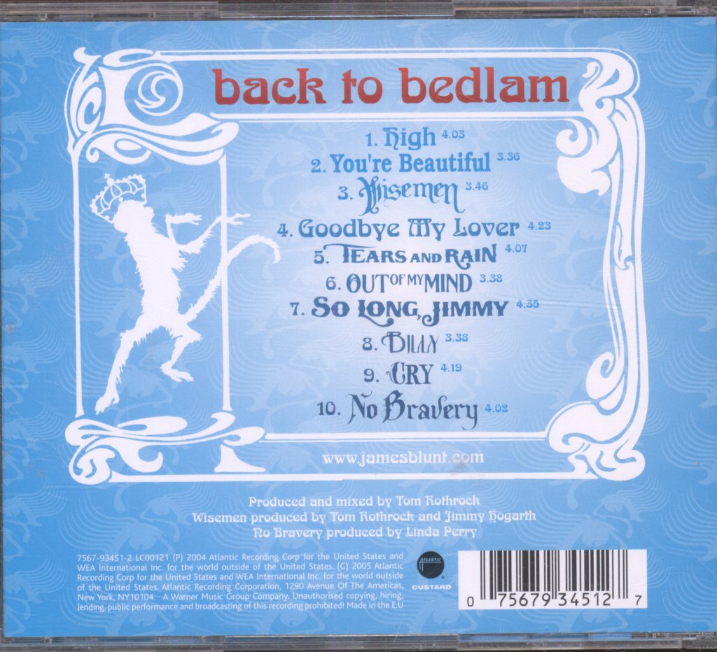 James Blunt - Back To Bedlam - Cd
