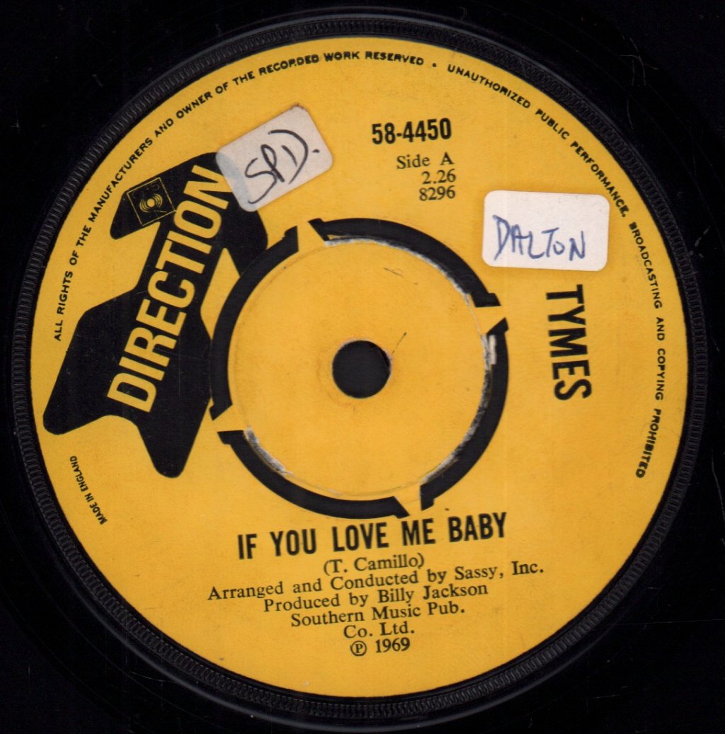 Tymes - If You Love Me Baby - 7 Inch