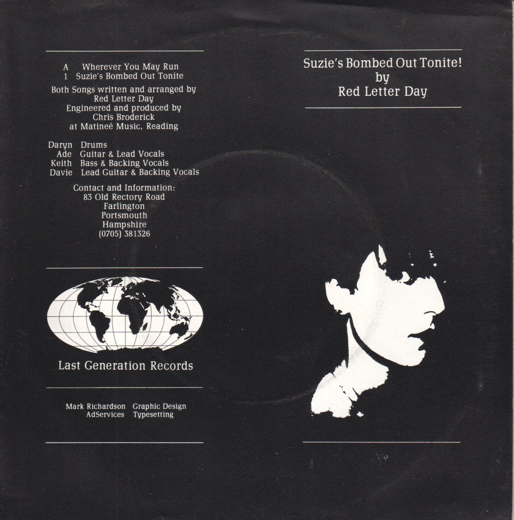 Red Letter Day - Wherever You May Run - 7 Inch