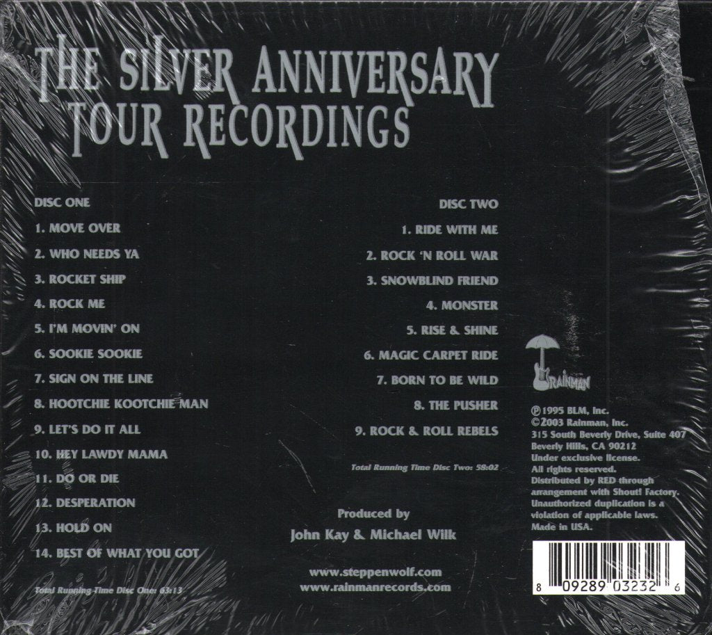 John Kay And Steppenwolf - Live At 25: The Silver Anniversary Tour Recordings - Cd Set