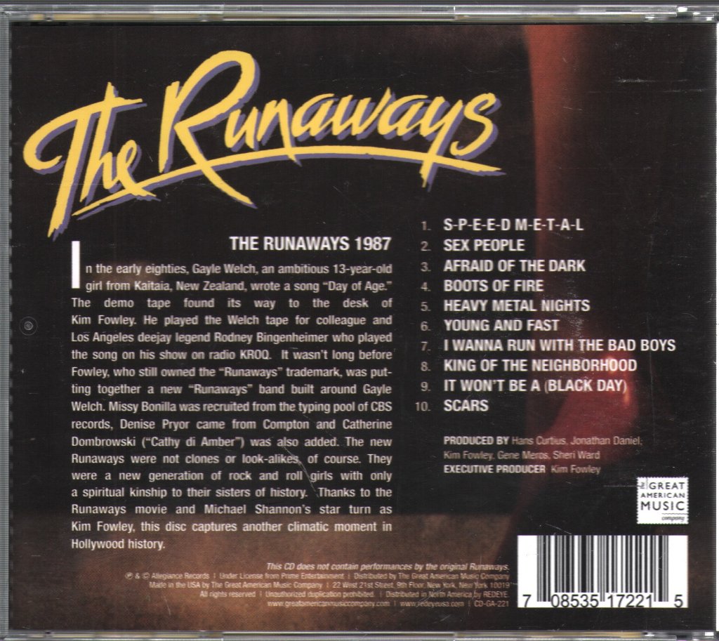 Runaways - Young And Fast - Cd