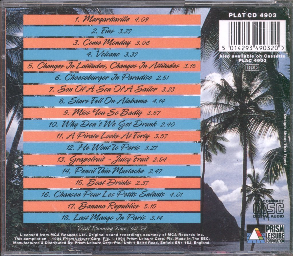 Jimmy Buffett - All The Great Hits - Cd