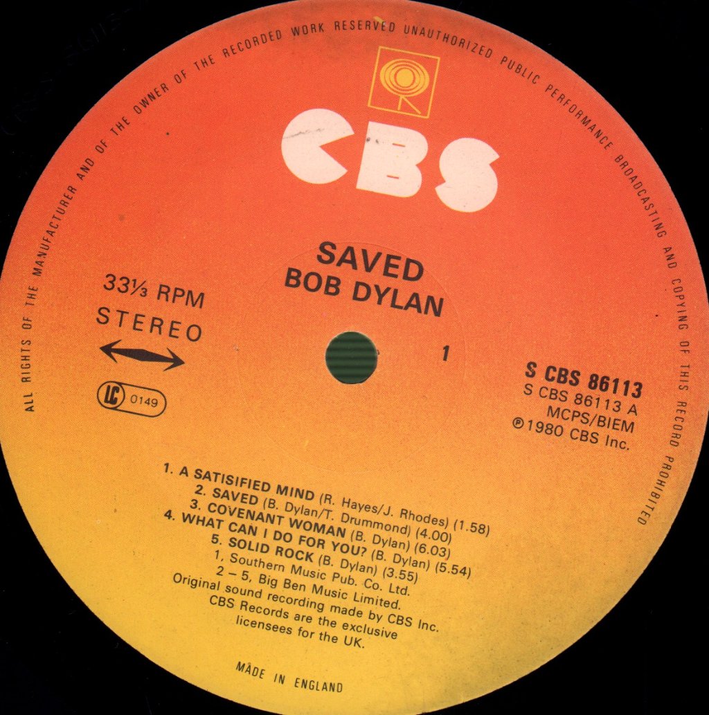 Bob Dylan - Saved - Lp