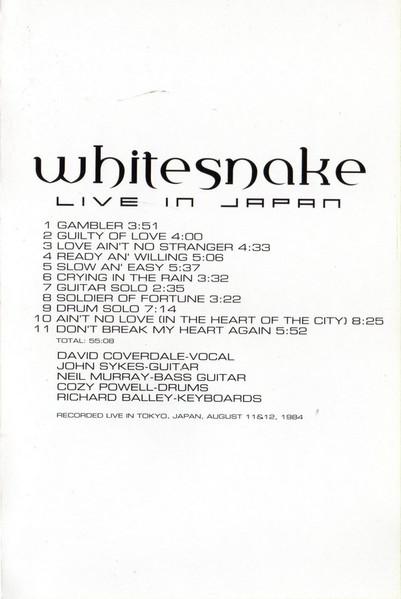 Whitesnake - Live In Japan - Dvd