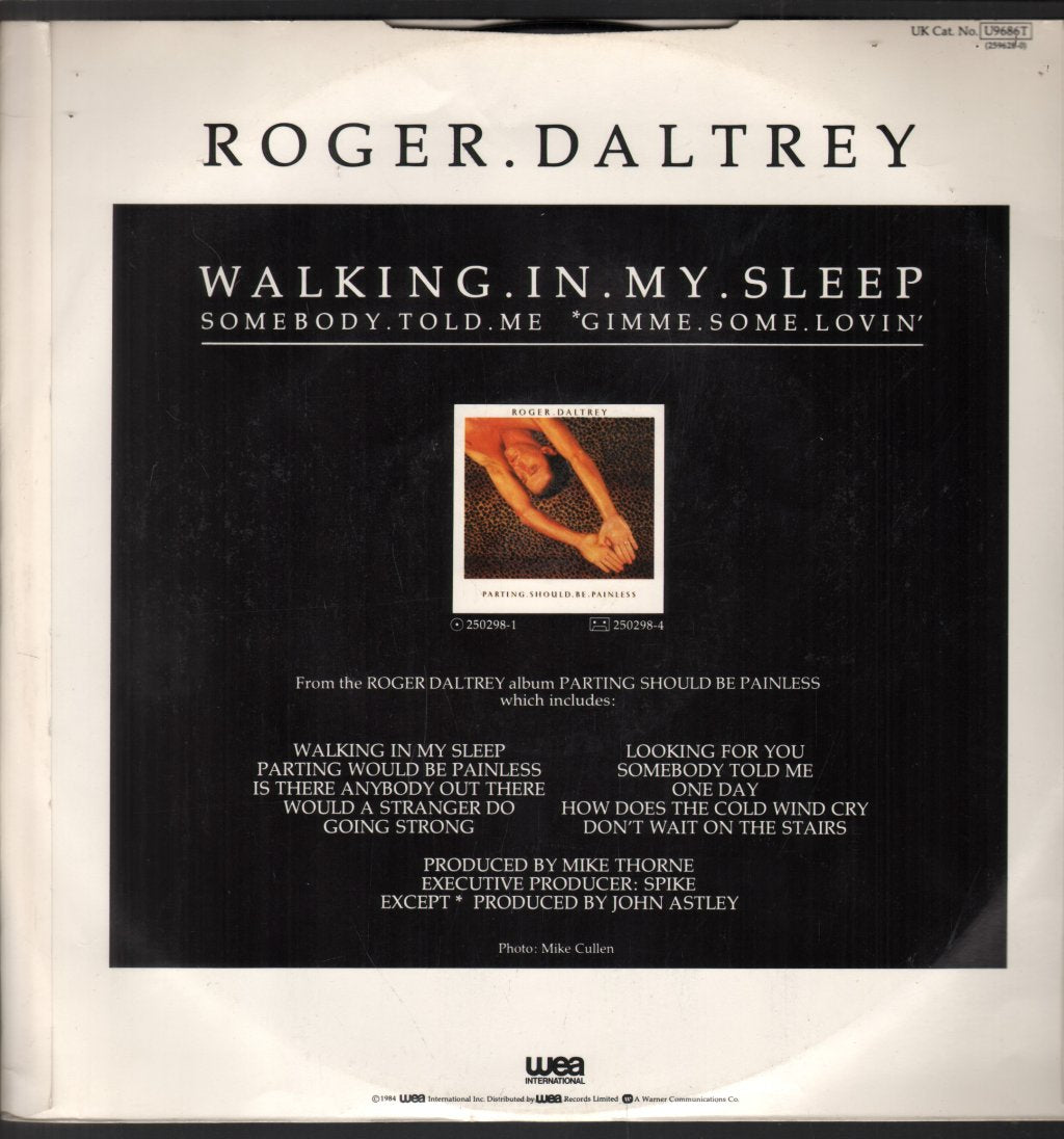 Roger Daltrey - Walking In My Sleep - 12 Inch
