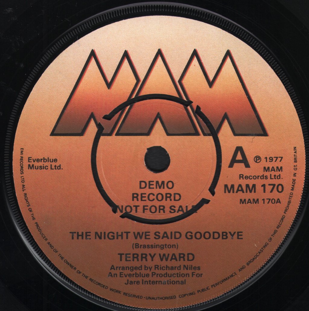 Terry Ward - Night We Said Goodbye - 7 Inch
