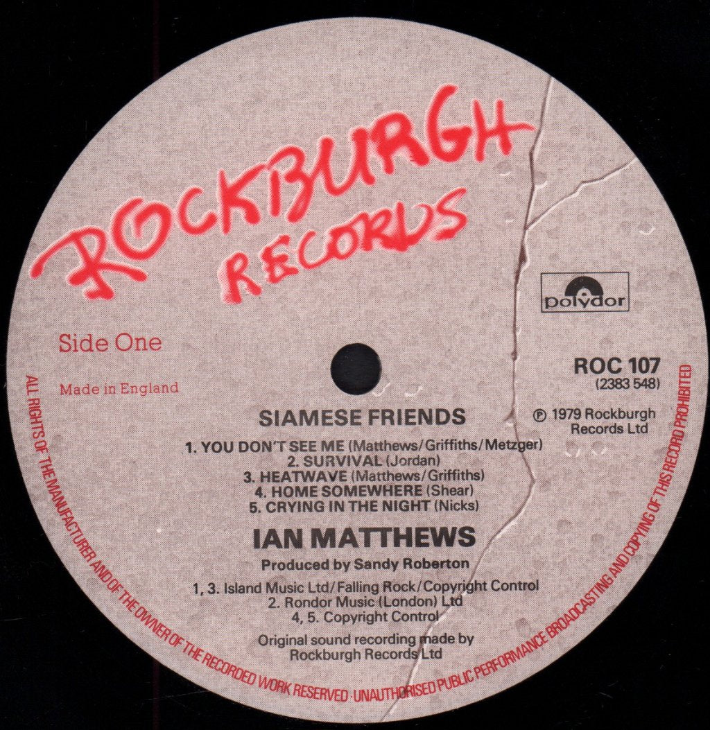 Ian Matthews - Siamese Friends - Lp