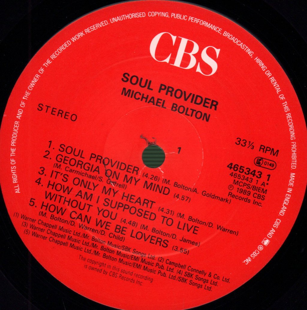 Michael Bolton - Soul Provider - Lp