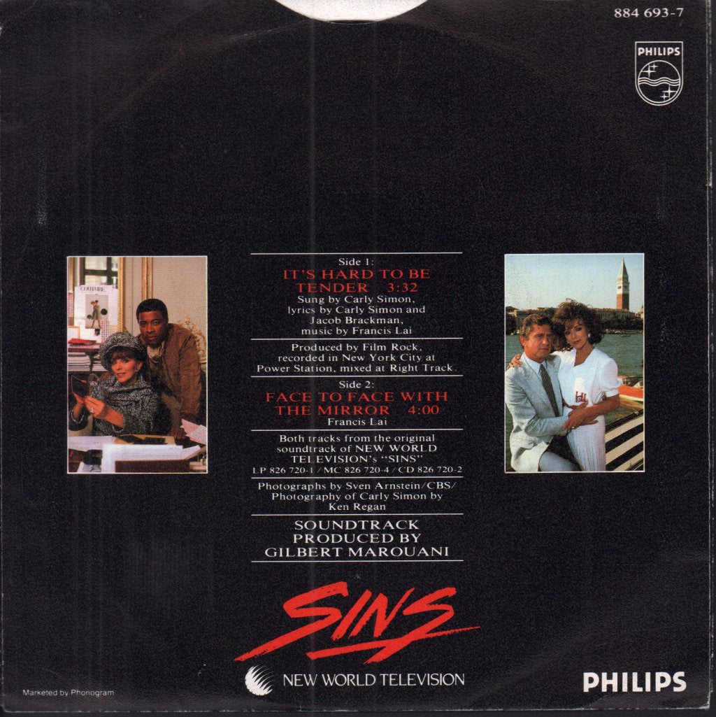 Carly Simon / Francis Lai - It's Hard To Be Tender / Face To Face With The Mirror - 7 Inch