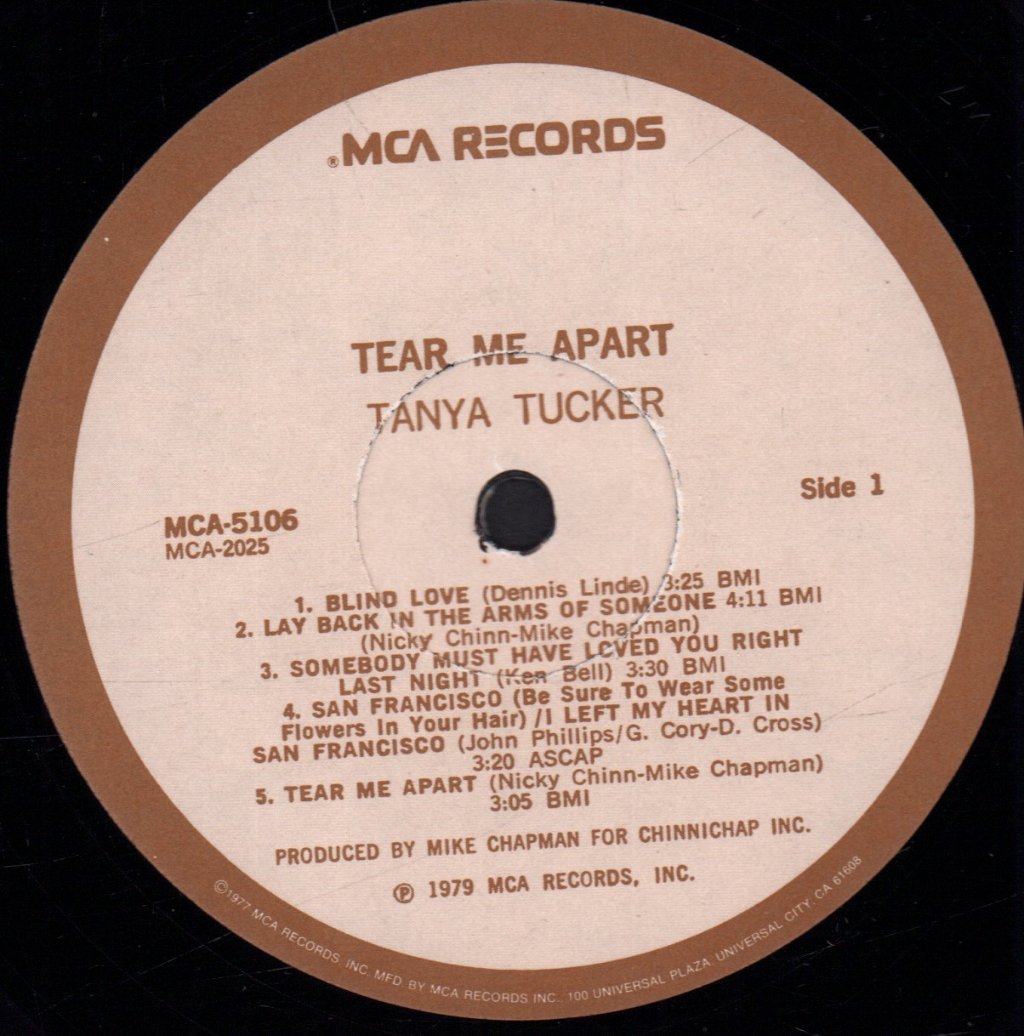 Tanya Tucker - Tear Me Apart - Lp