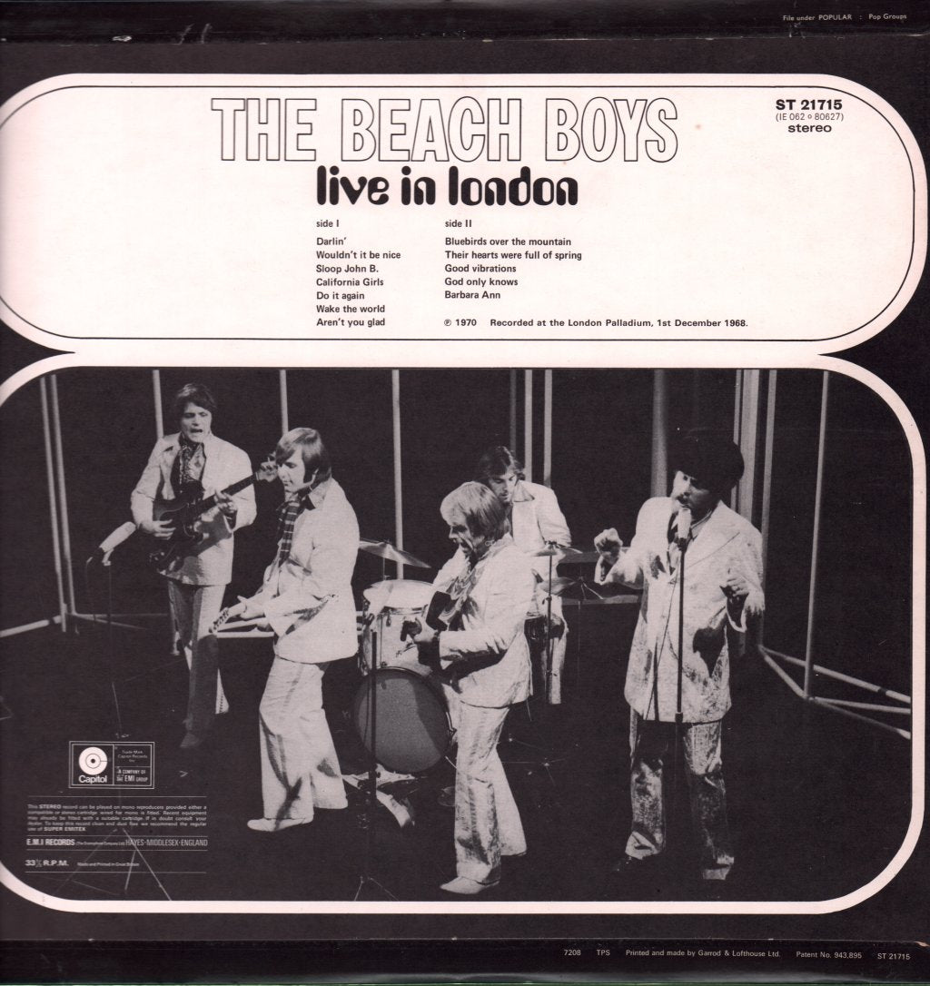 Beach Boys - Live In London - Lp