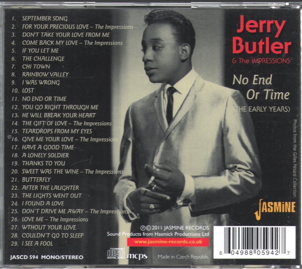 Jerry Butler & The Impressions - No End Or Time (The Early Years) - Cd