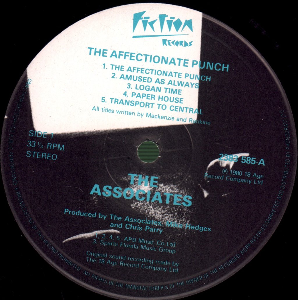 Associates - Affectionate Punch - Lp