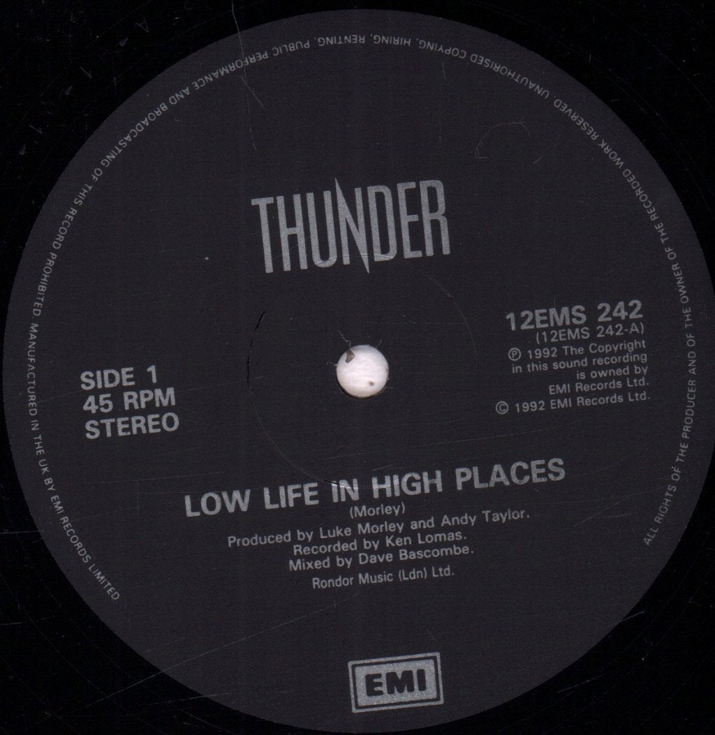 Thunder - Low Life In High Places - 12 Inch