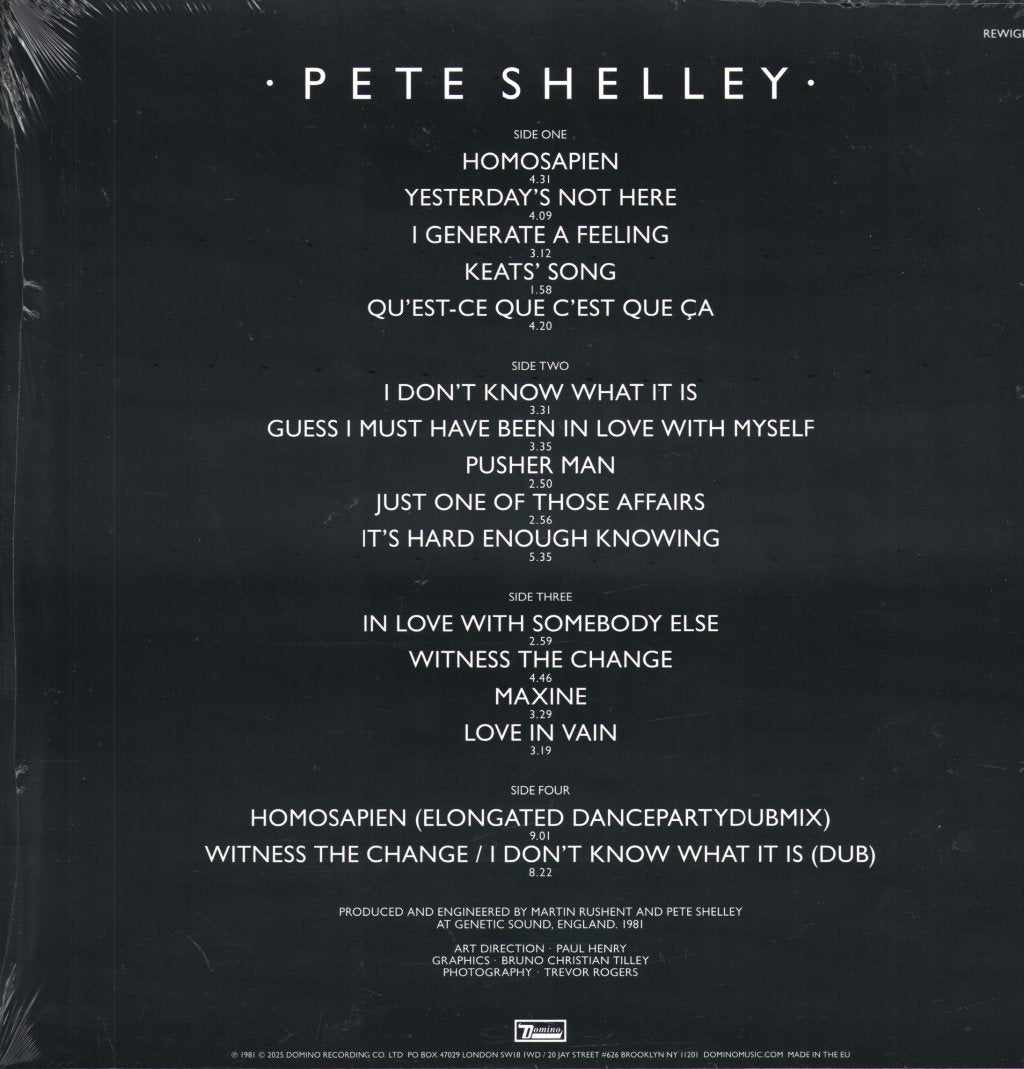 Pete Shelley - Homosapien - Double Lp
