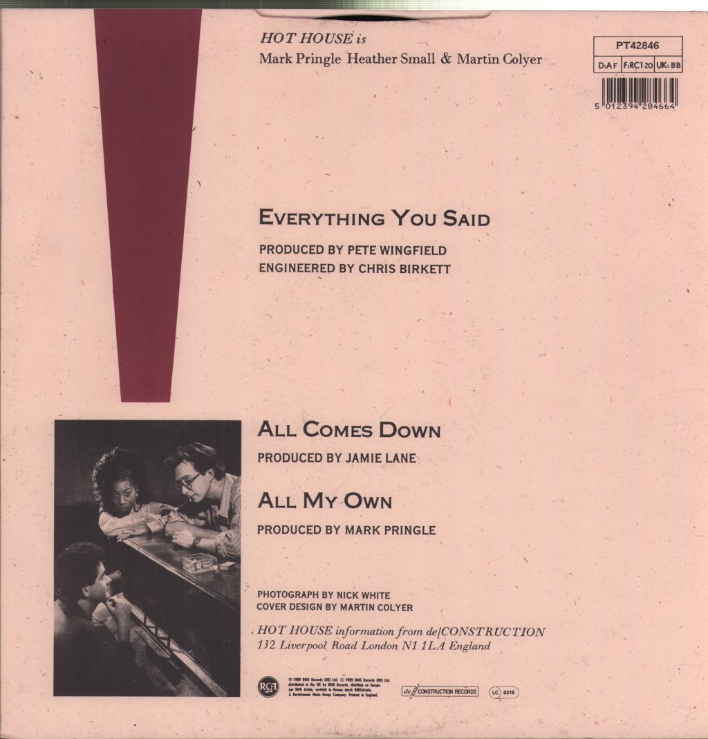Hot House - Everything You Said - 12 Inch
