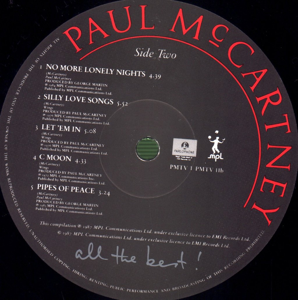 Paul McCartney - All The Best - Double Lp