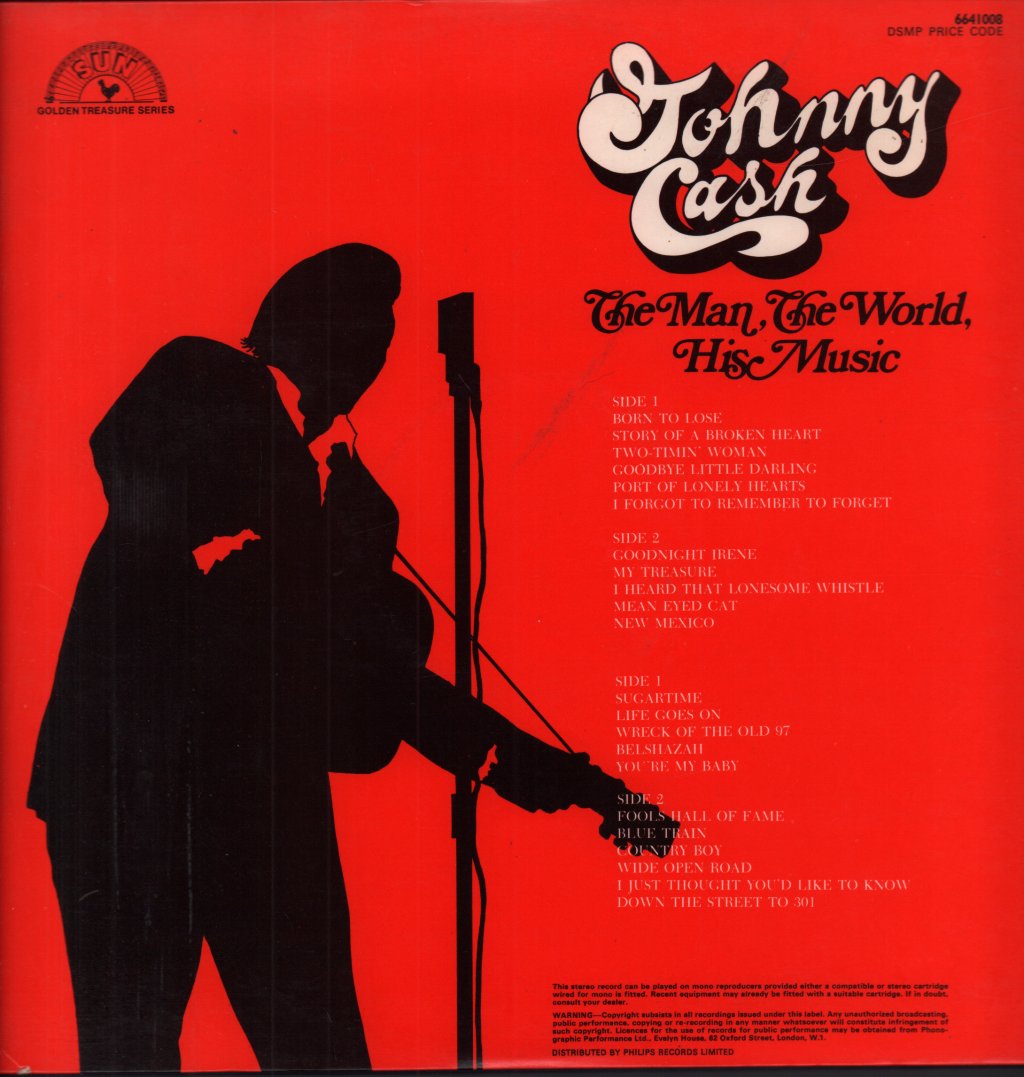 Johnny Cash - Man The World His Music - Double Lp