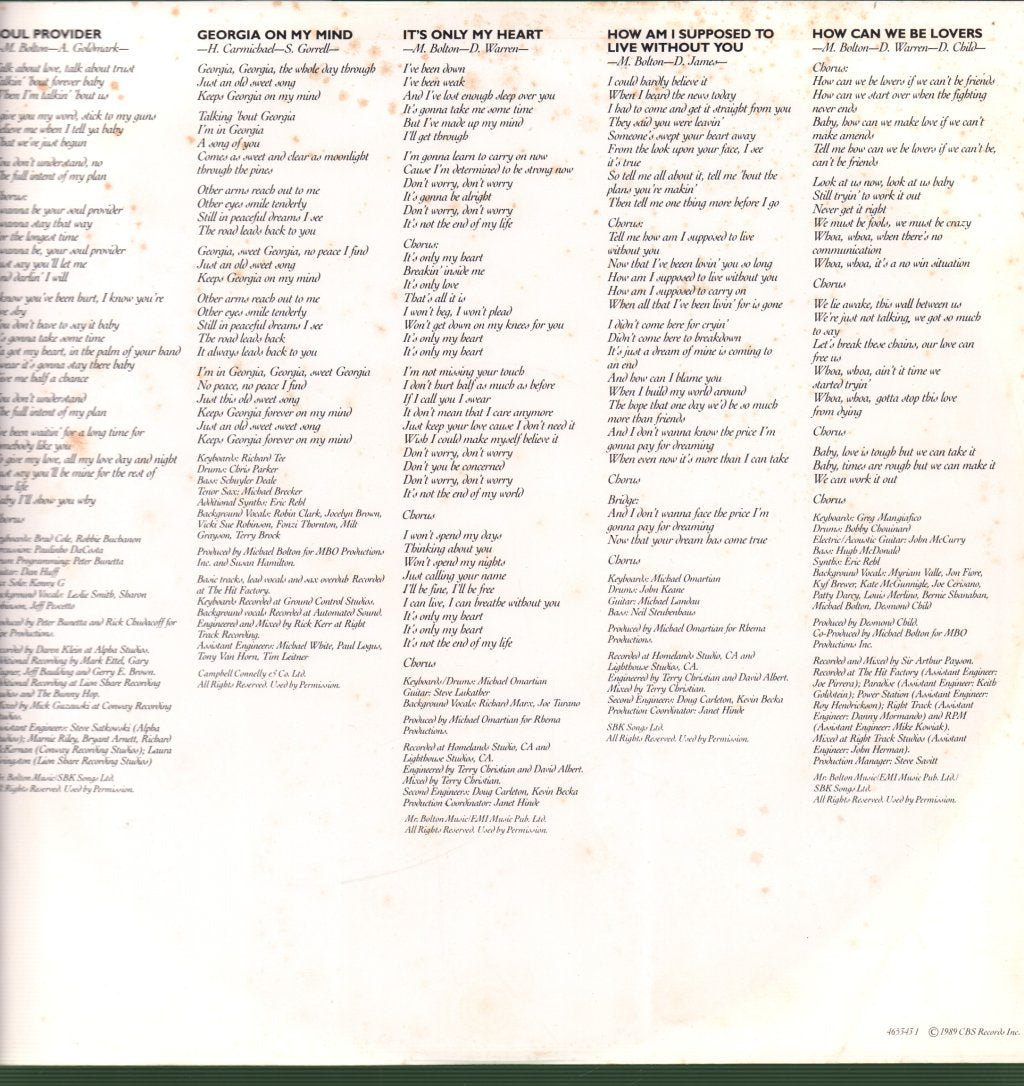 Michael Bolton - Soul Provider - Lp