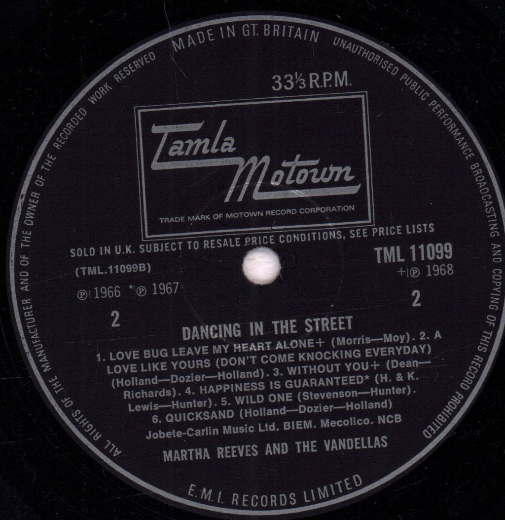 Martha Reeves And The Vandellas - Dancing In The Street - Lp
