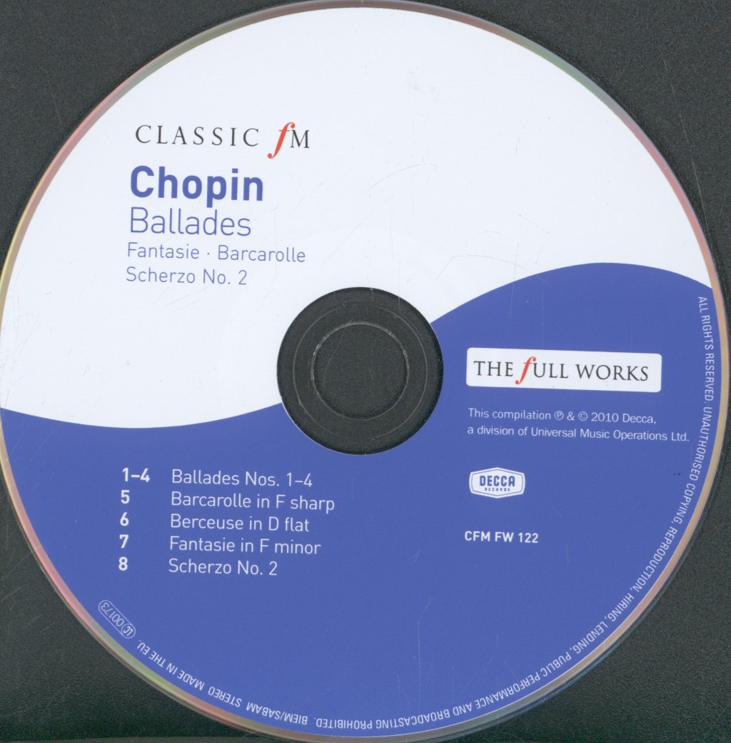 Frederic Chopin - Ballades - Cd