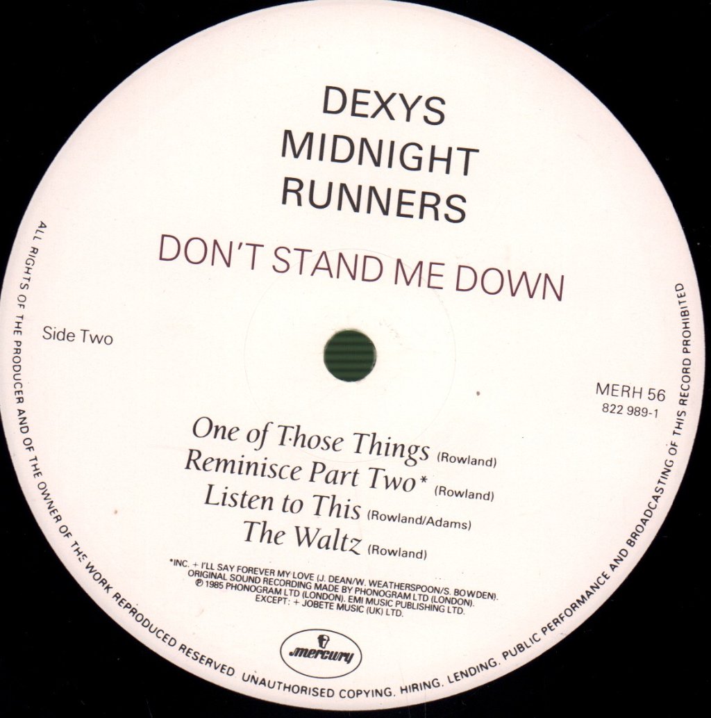 Dexys Midnight Runners - Don't Stand Me Down - Lp