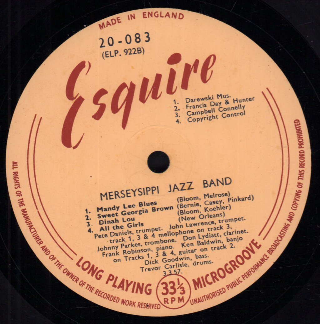 Merseysippi Jazz Band - All The Girls - Lp