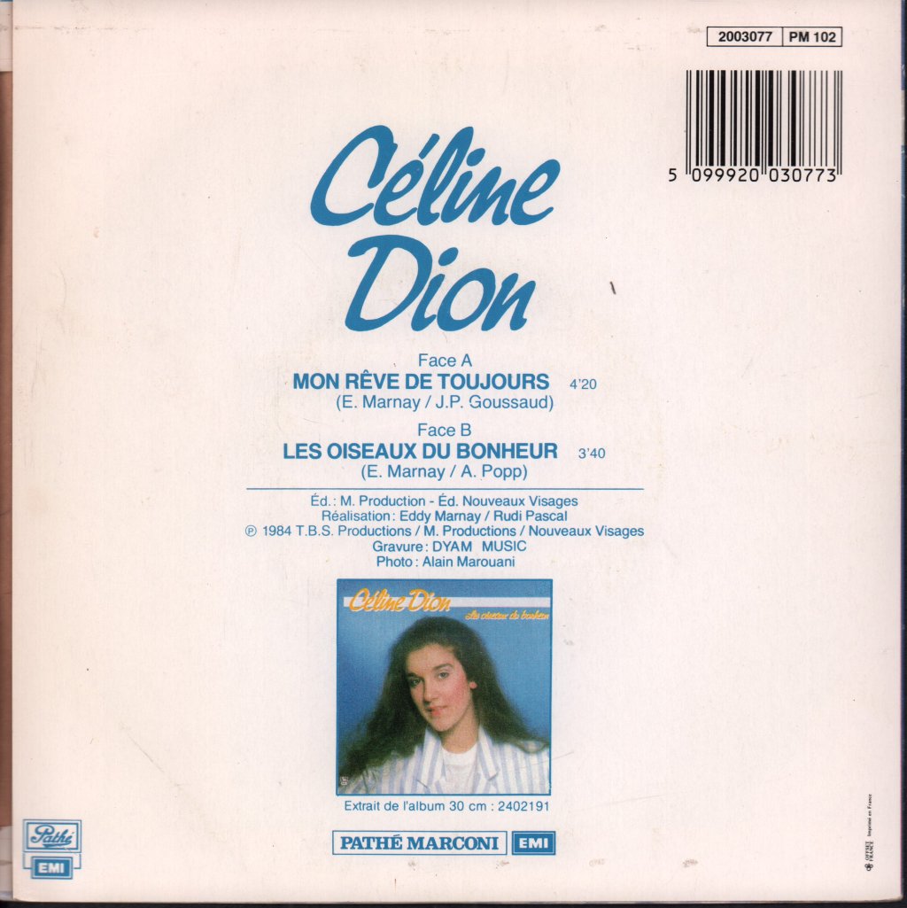 Celine Dion - Mon Reve De Toujours - 7 Inch