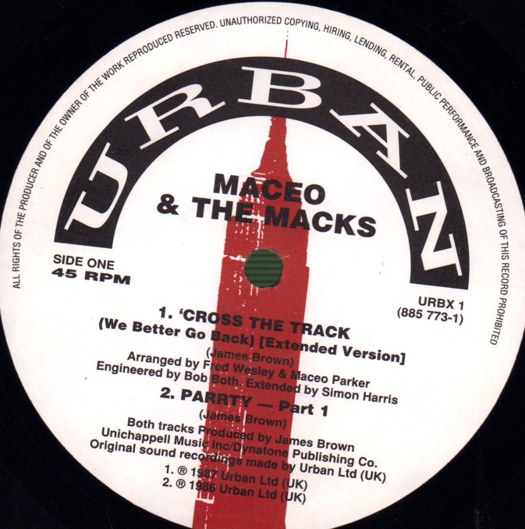 Maceo And The Macks - Cross The Track - 12 Inch